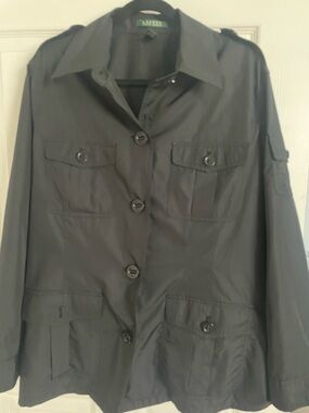 Ralph Lauren Black Lauren Label Polyester Jacket